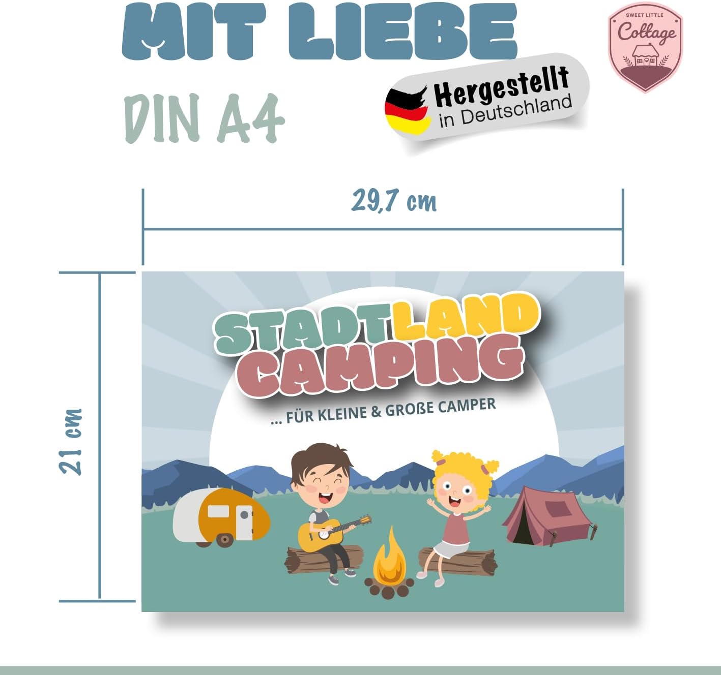 Stadt Land Camping Spiel – Campingvariante