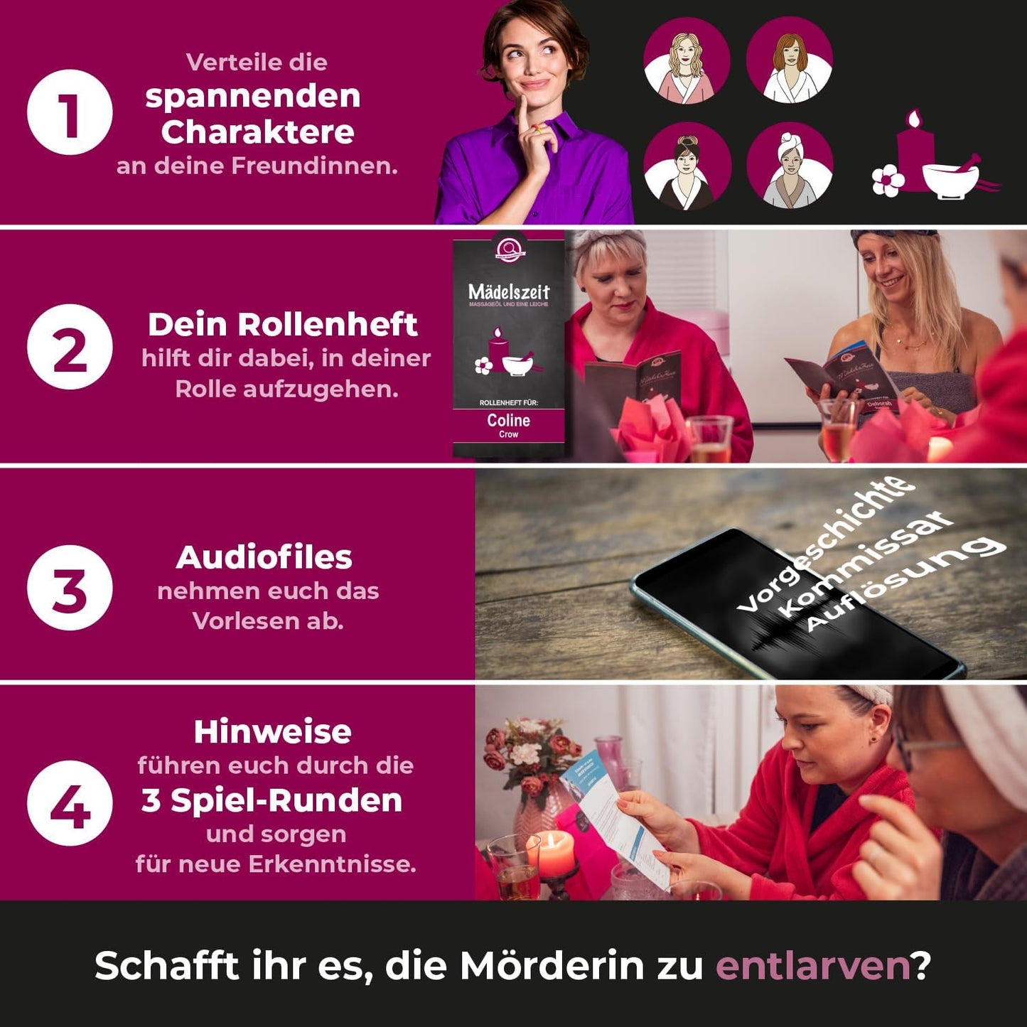 Mädelszeit – Massageöl und eine Leiche (4 Personen)