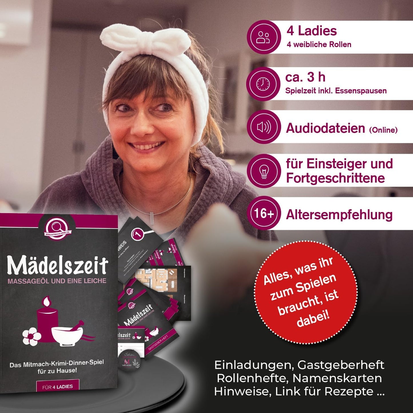 Mädelszeit – Massageöl und eine Leiche (4 Personen)