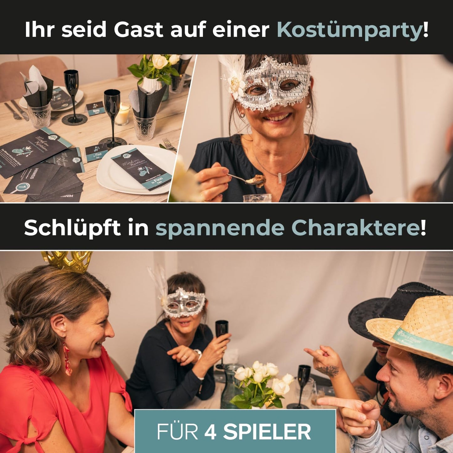 Mord im Kostüm – Champagner-Rausch und eine Leiche (4 Personen)