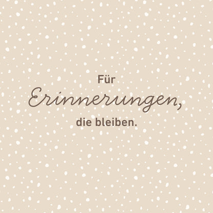 Süße Gästebuchkarten zur Einschulung in Beige