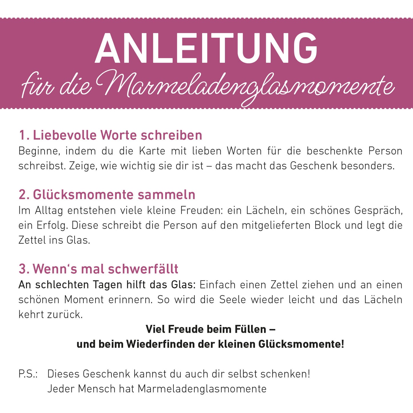 Meine Glücks-Marmeladenglasmomente