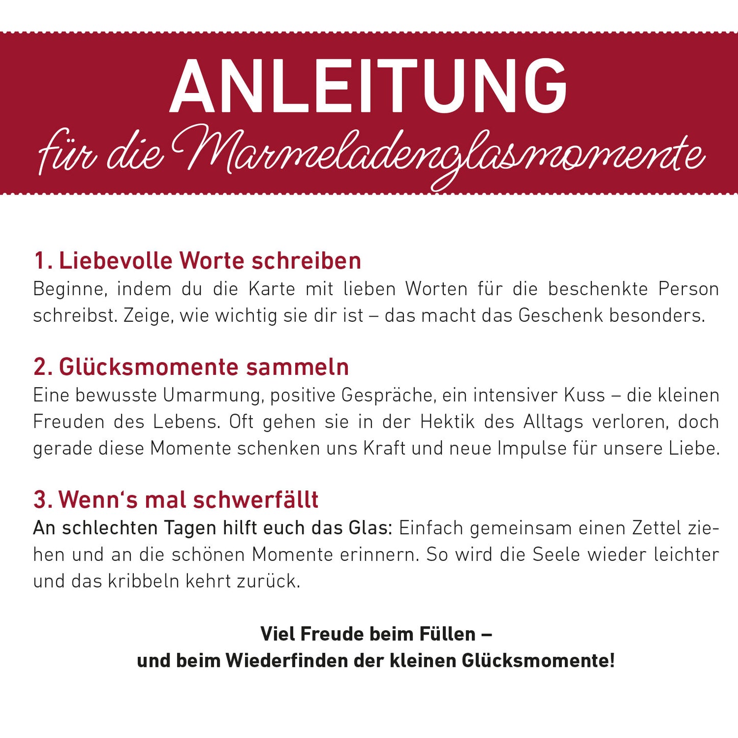 DIY-Set Unsere Marmeladenglasmomente