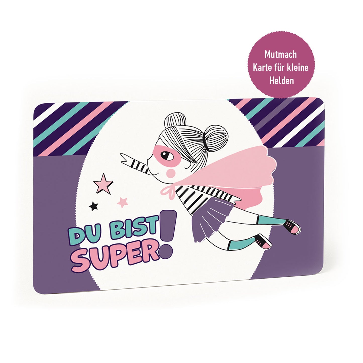 Mutmach-Karte für kleine Alltagshelden (Rosa)