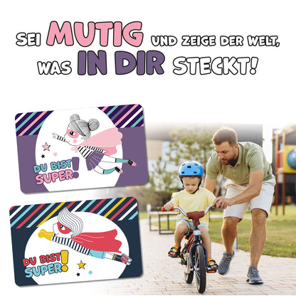 Mutmach-Karte für kleine Alltagshelden (Rosa)