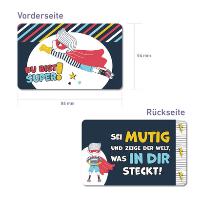 Mutmach-Karte für kleine Alltagshelden (Blau)