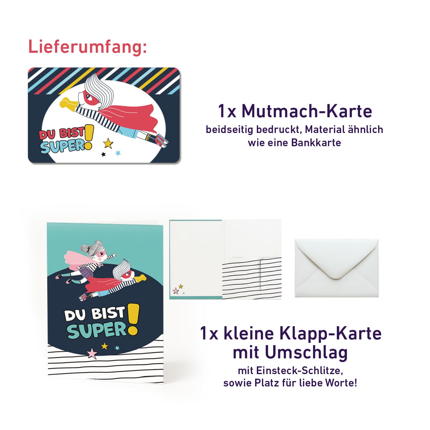 Mutmach-Karte für kleine Alltagshelden (Blau)