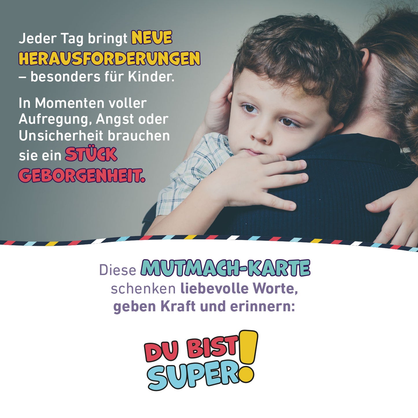 Mutmach-Karte für kleine Alltagshelden (Blau)