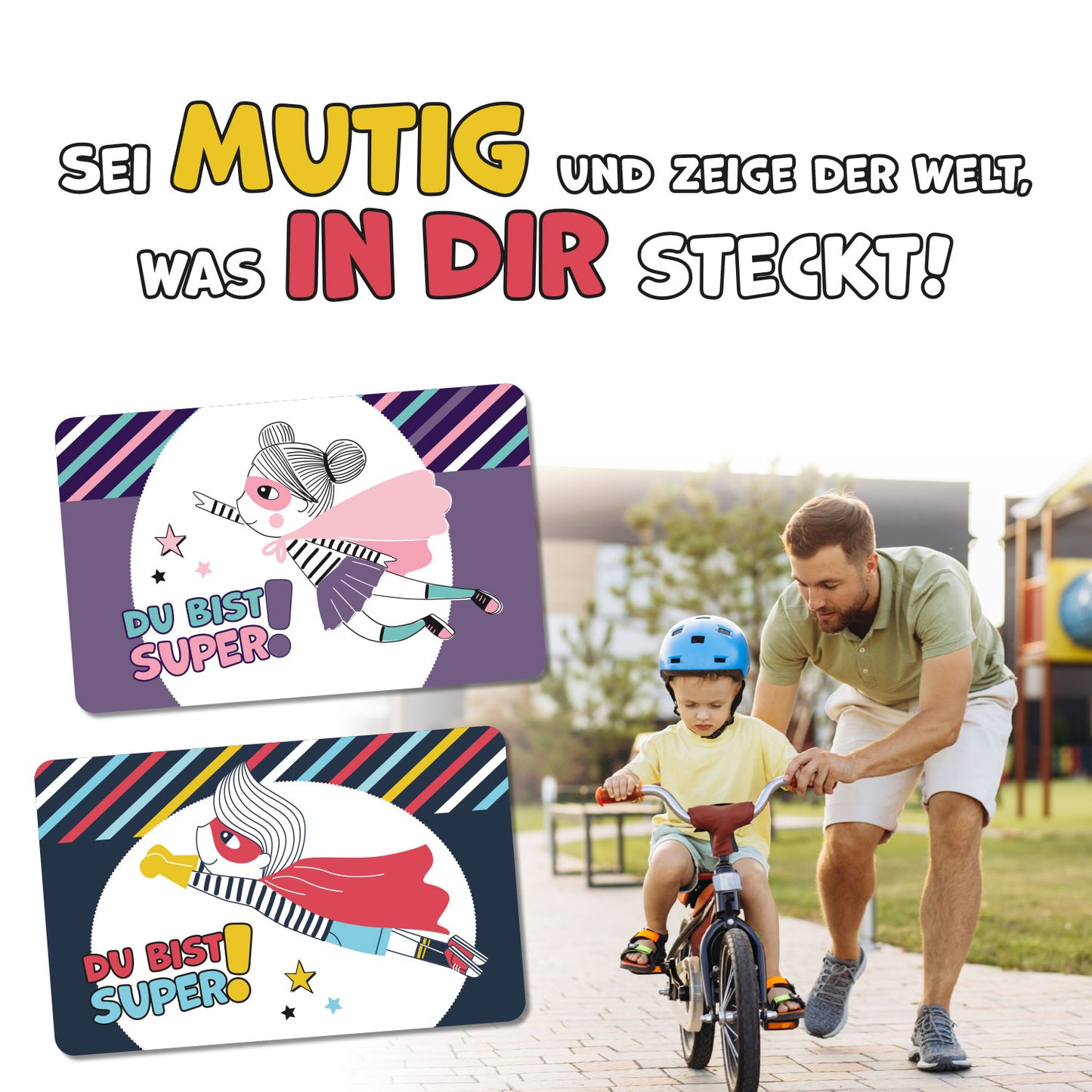 Mutmach-Karte für kleine Alltagshelden (Blau)