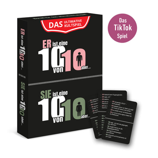 Er ist eine 10/10, Sie ist eine 10/10 aber ... – Das virale TikTok Kartenspiel