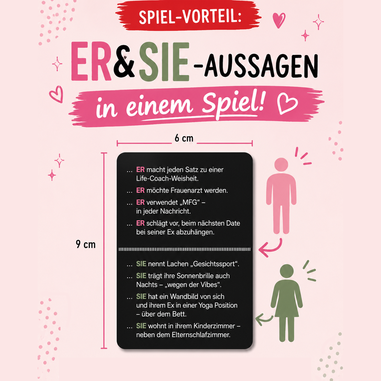 Er ist eine 10/10, Sie ist eine 10/10 aber ... – Das virale TikTok Kartenspiel
