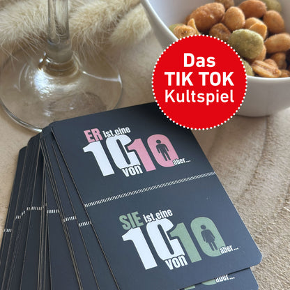 Er ist eine 10/10, Sie ist eine 10/10 aber ... – Das virale TikTok Kartenspiel