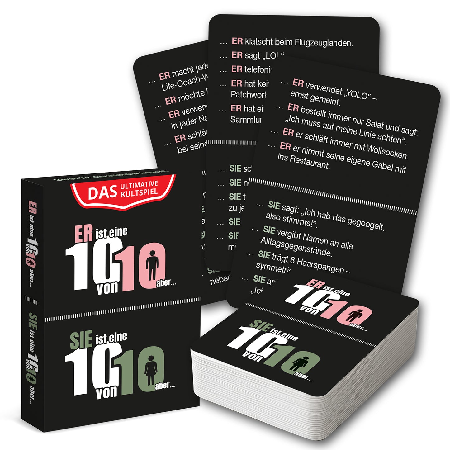 Er / Sie ist eine 10/10 aber ... das TikTok Kultspiel als Kartenspiel