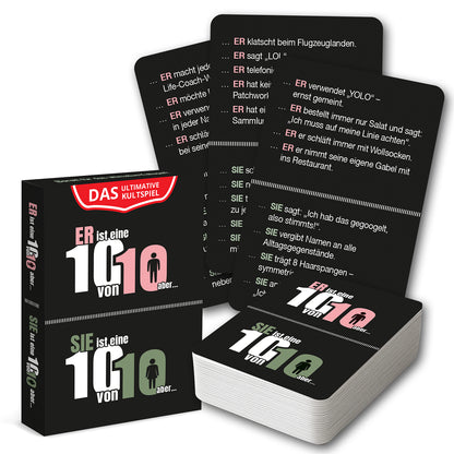 Er / Sie ist eine 10/10 aber ... das TikTok Kultspiel als Kartenspiel