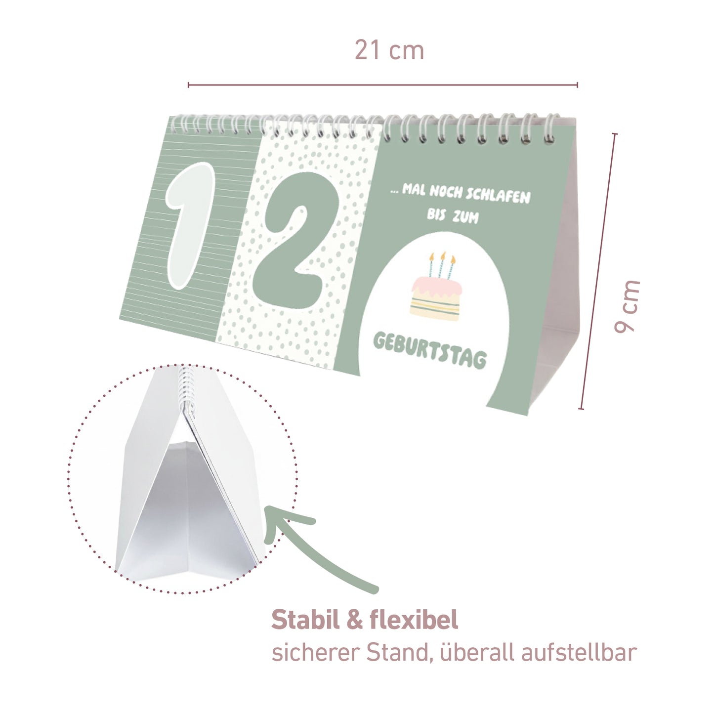 Coundown-Kalender – Salbeigrün