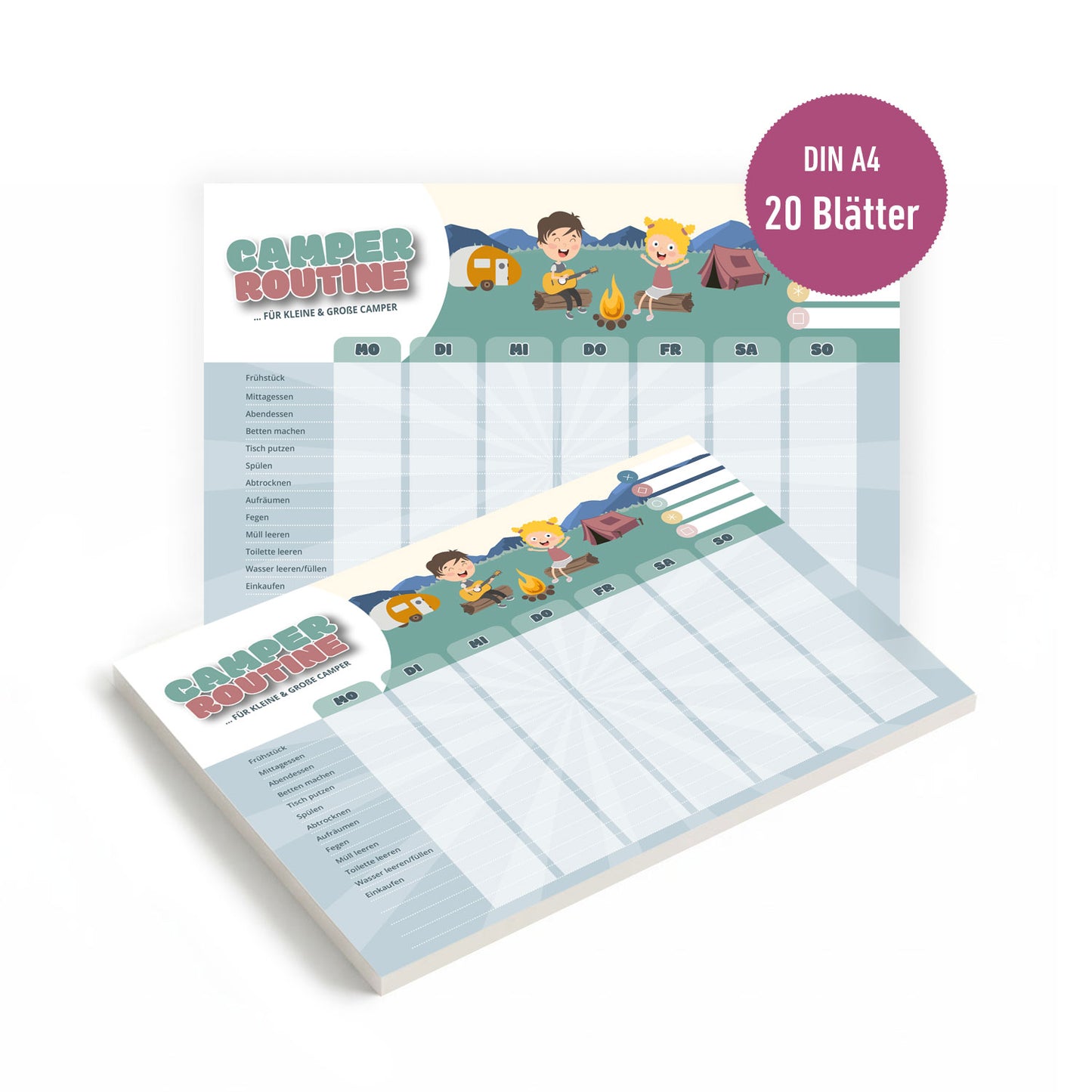 Camping Aufgabenplaner – Routine Planer