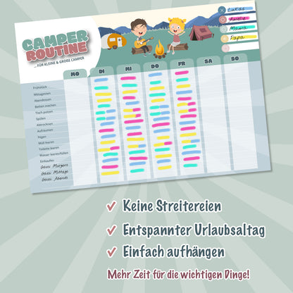 Camping Aufgabenplaner – Routine Planer