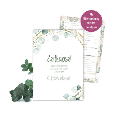 Zeitkapsel Karten Hochzeit – Boho Eukalyptus
