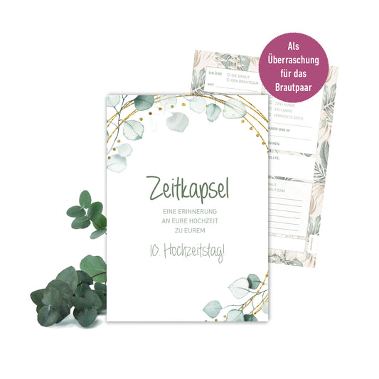 Zeitkapsel Karten Hochzeit – Boho Eukalyptus