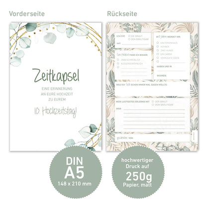 Zeitkapsel Karten Hochzeit – Boho Eukalyptus