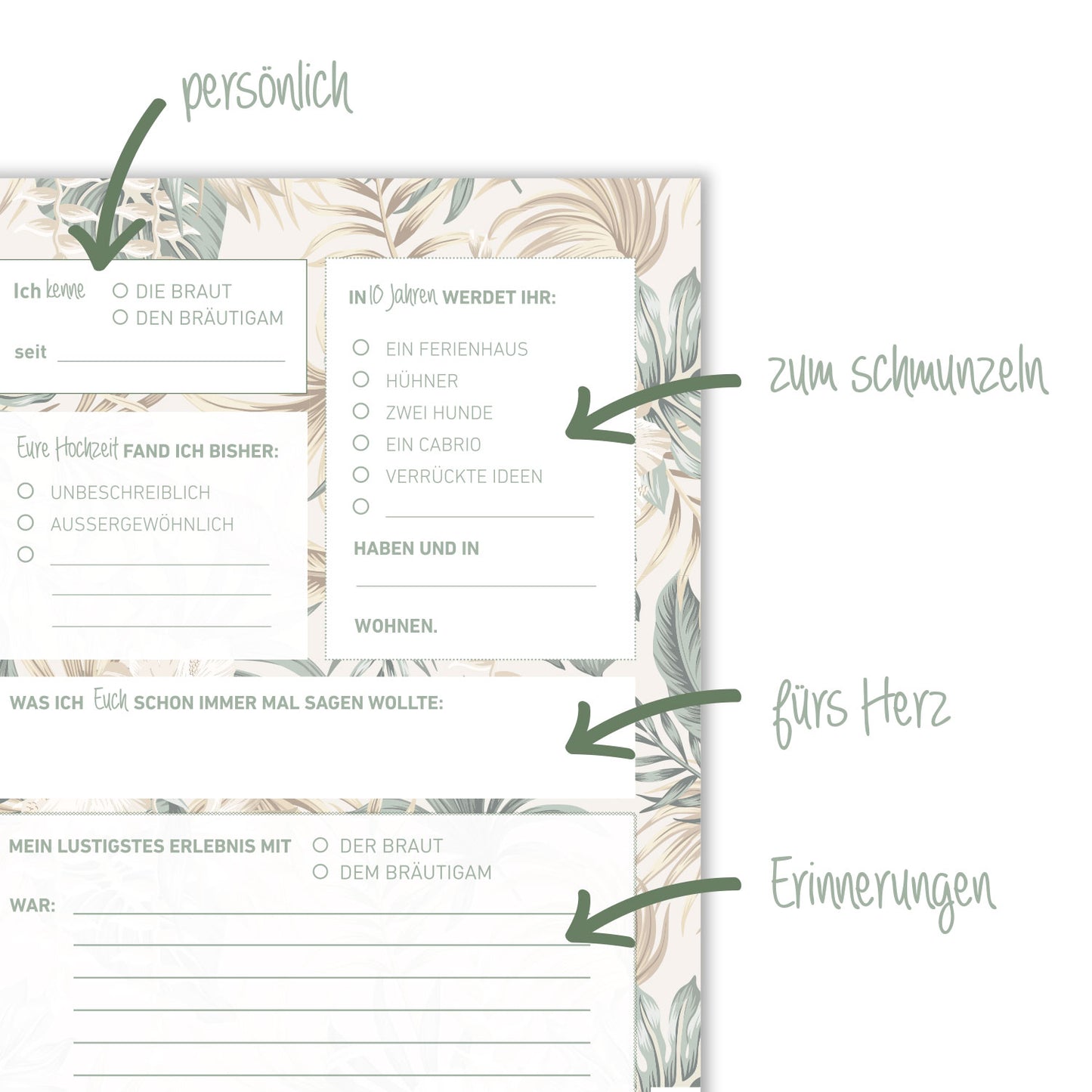 Zeitkapsel Karten Hochzeit – Boho Eukalyptus