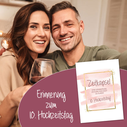 Zeitkapsel Karten Hochzeit – Rosa Gold