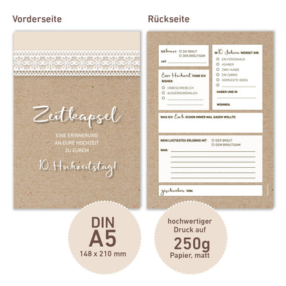 Zeitkapsel Karten Hochzeit – Vintage Optik
