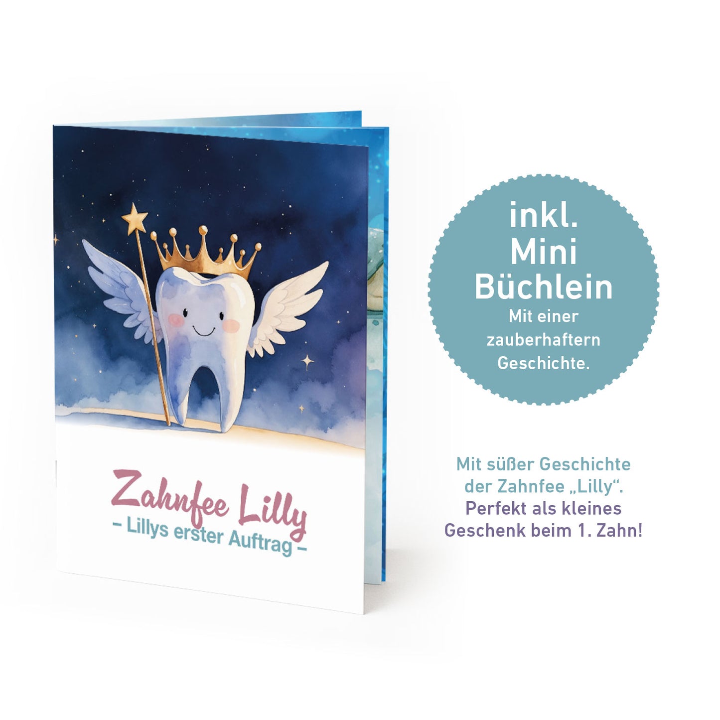 Zahnfee Urkunde Blau