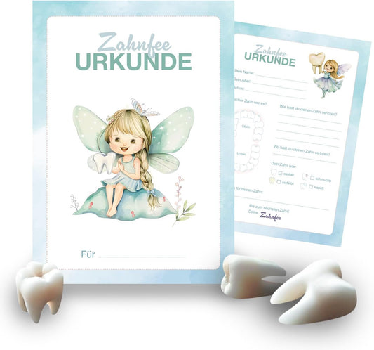 Zahnfee Urkunde (20 Stück) – Erinnerung an die ersten Zahnlücken