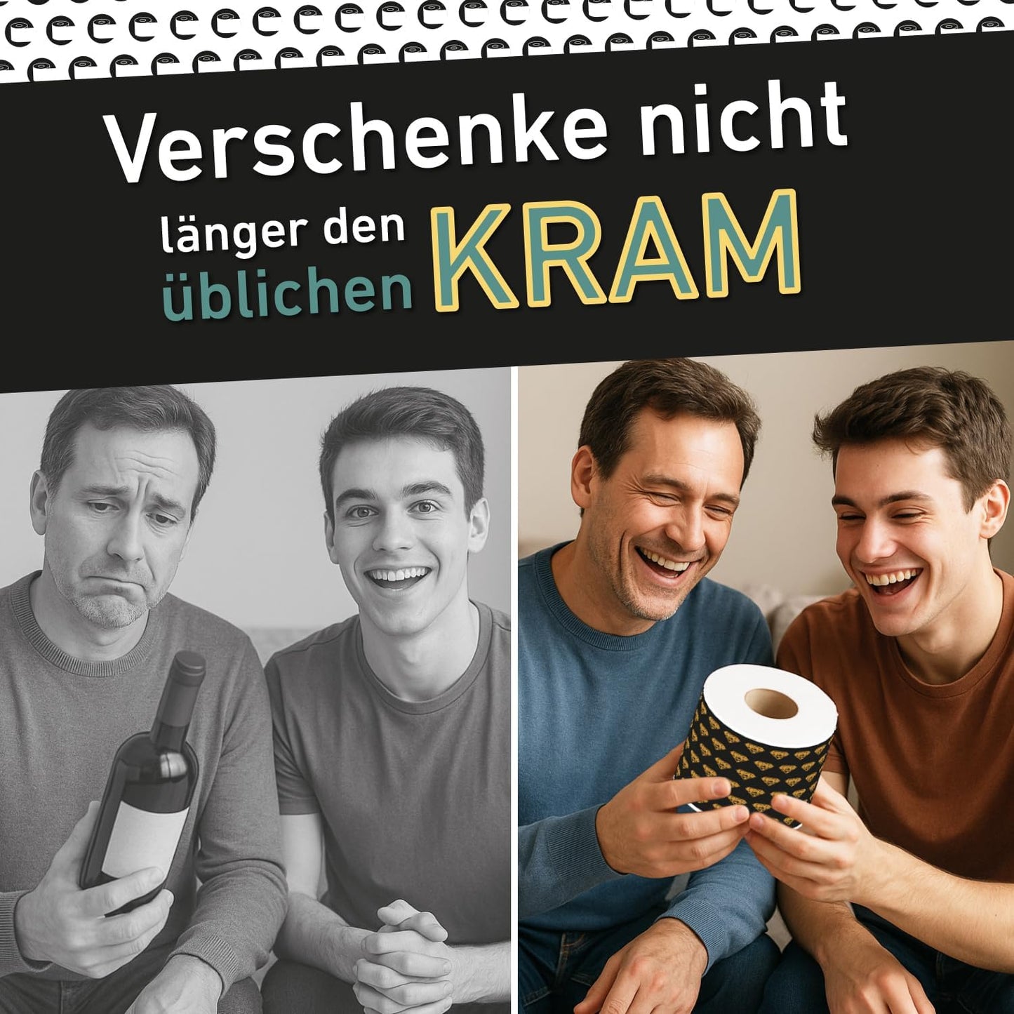 Klopapier-Banderölchen, Grußkarte "Super-Dad"