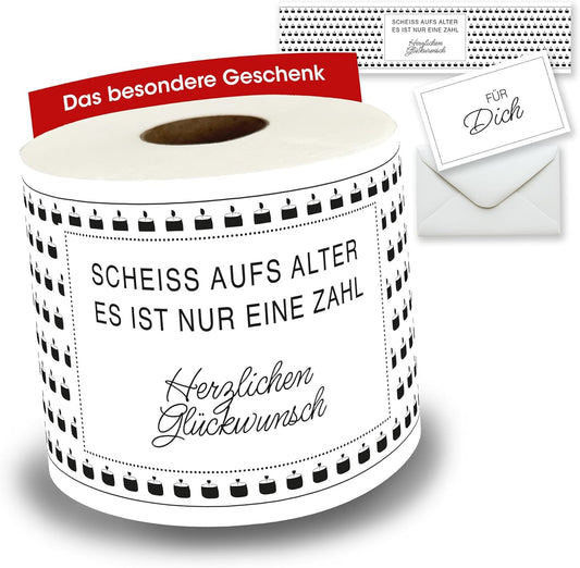 Klopapier-Banderölchen, Grußkarte "Geburtstag"