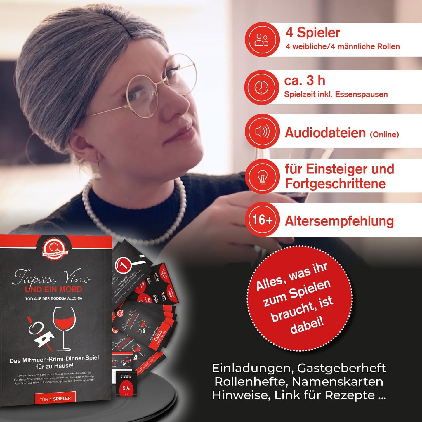 Vino, Tapas und EIN Mord (4 Personen)