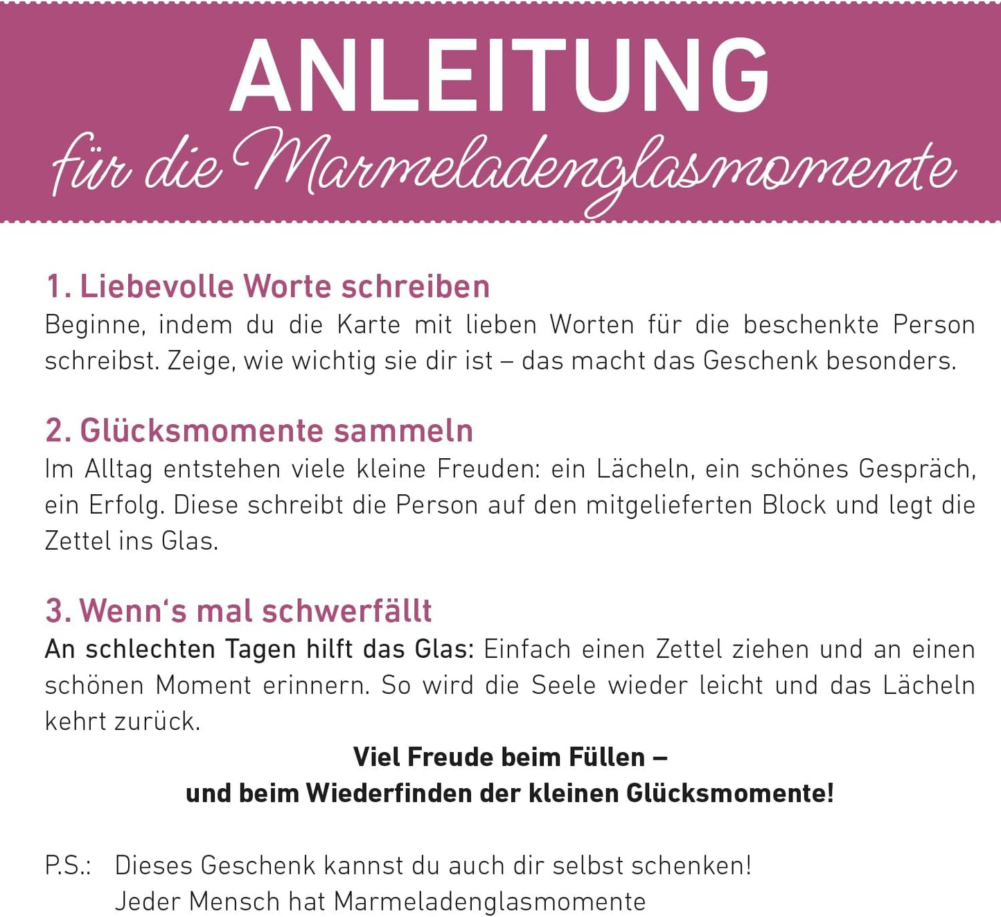 Glücks-Marmeladenglasmomente