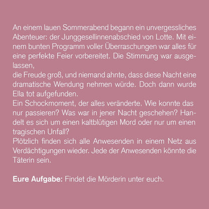 Krimi Diner „Ladiesnight: der Mörder trinkt Prosecco“ NEUAUFLAGE – für 6 – 12 Frauen