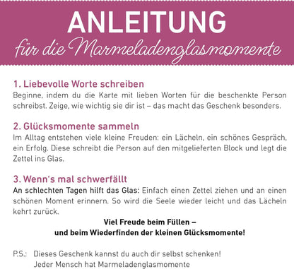 Glücks-Marmeladenglasmomente