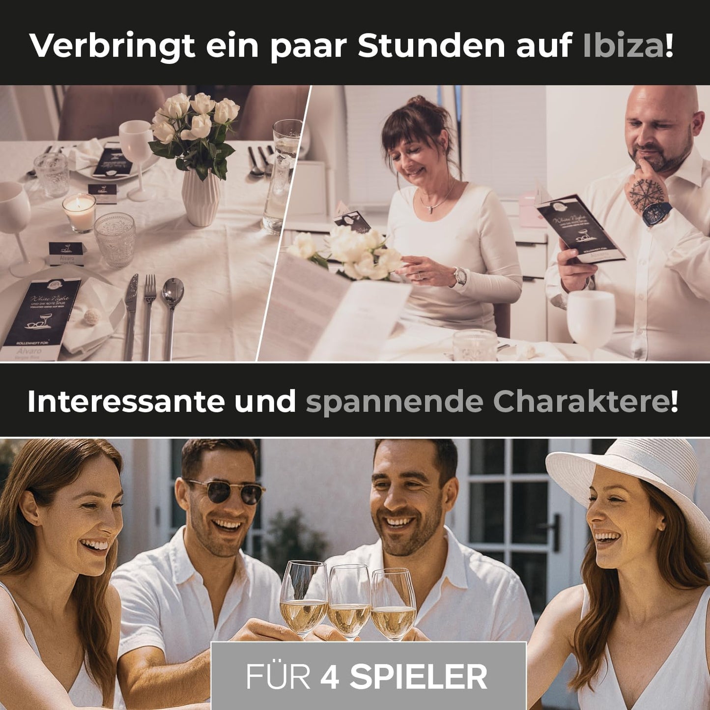 Krimidinner Pure White: die Yacht der Geheimnisse (4 Personen)