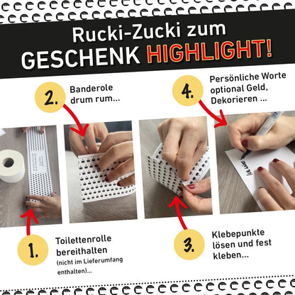 Klopapier-Banderölchen, Grußkarte Geburtstag (bunt)