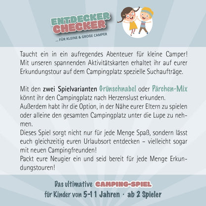 „Entdecker Checker“ – Outdoor Kartenspiel für kleine Camper