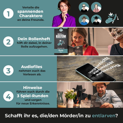 Mord im Kostüm – Champagner-Rausch und eine Leiche (4 Personen)