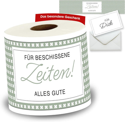 Klopapier-Banderölchen, Grußkarte „Schlechte Zeiten“