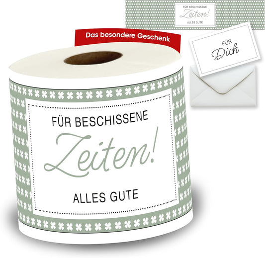 Klopapier-Banderölchen, Grußkarte „Schlechte Zeiten“