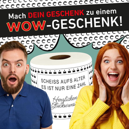 Klopapier-Banderölchen, Grußkarte "Geburtstag"