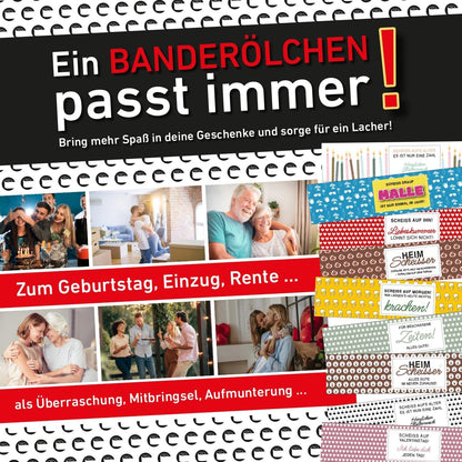 Klopapier-Banderölchen, Grußkarte Geburtstag (bunt)