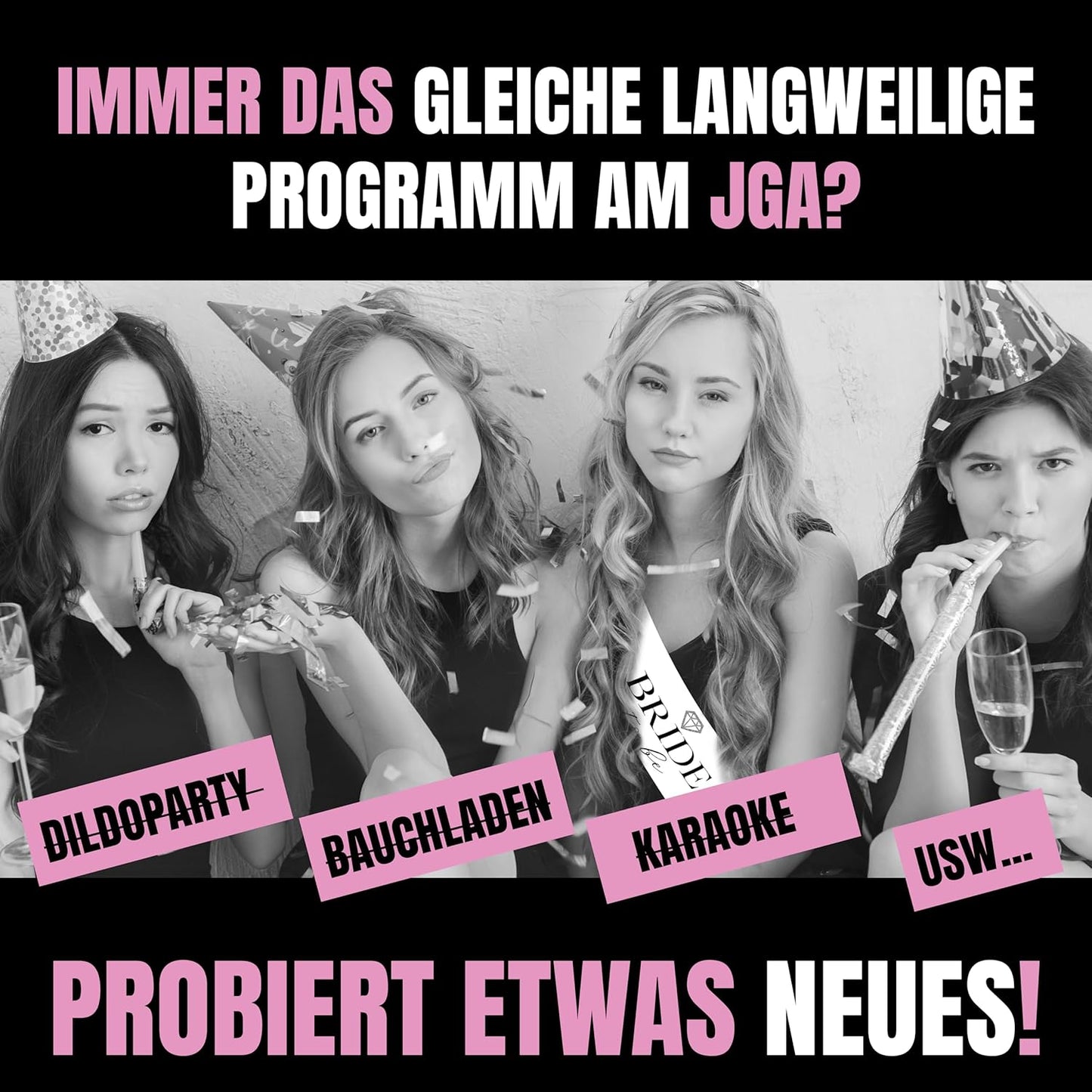 Junggesellinnenabschied Frauen – Schatzssuche/Schnitzeljagd JGA - from Miss to Mrs – (2-20 Frauen)