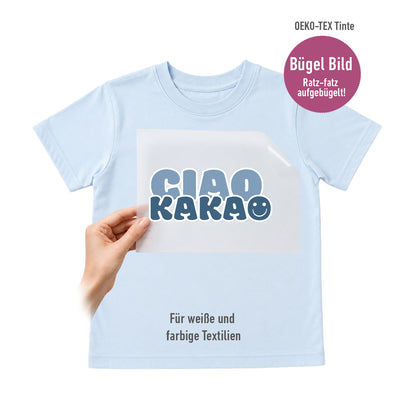 Bügelbild „Ciao Kakao“ Blau