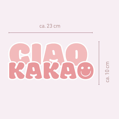 Bügelbild „Ciao Kakao“ Rosa