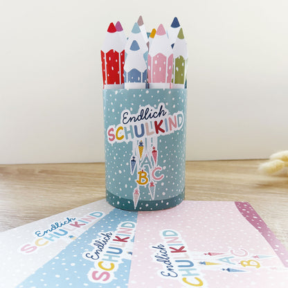 Geschenk zum Schulstart, Einschulung I Duplo Banderolen DIY Geschenkbox Druckvorlage