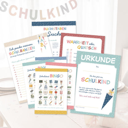 Spiele zur Einschulung – 5 lustige Spiele & Erinnerungen als digitaler Download