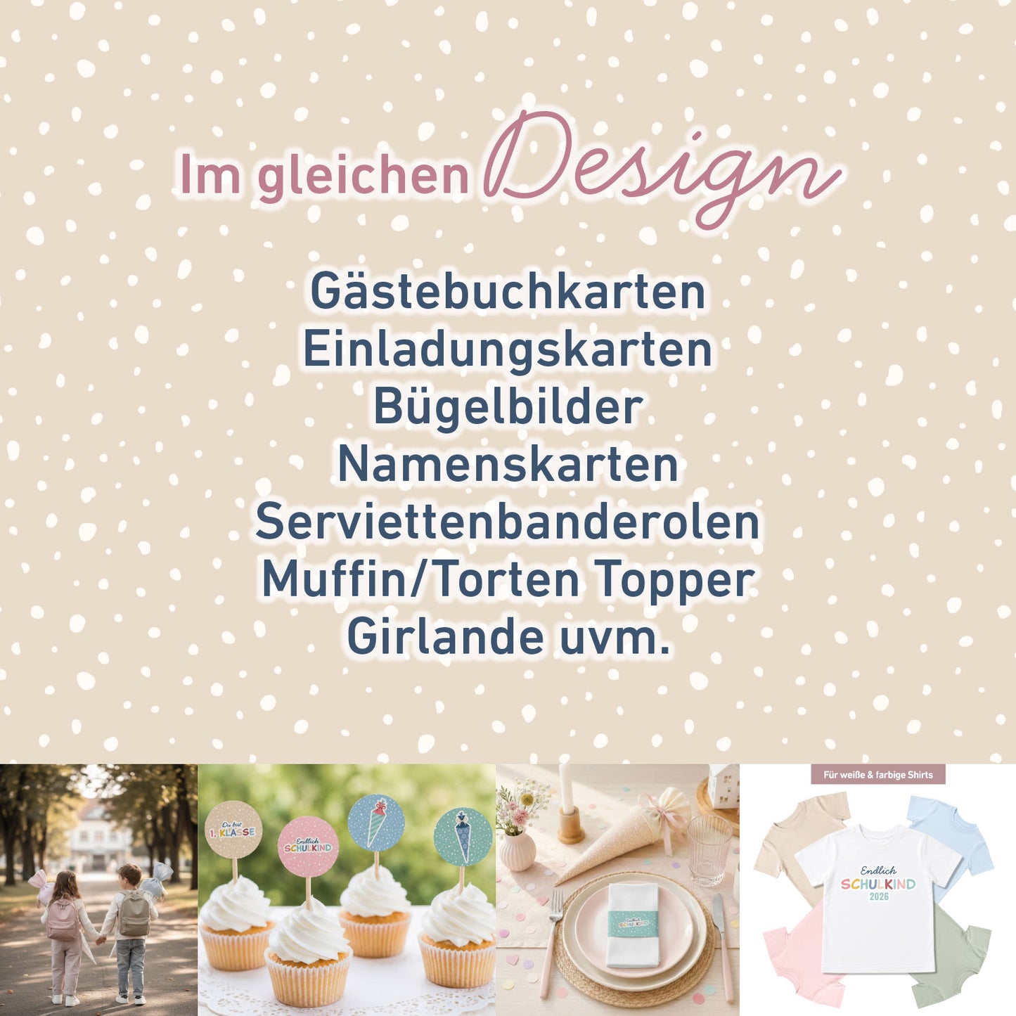 Einladungskarte zur Einschulung (Rosa)