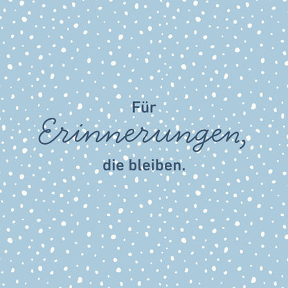 Süße Gästebuchkarten zur Einschulung in Blau